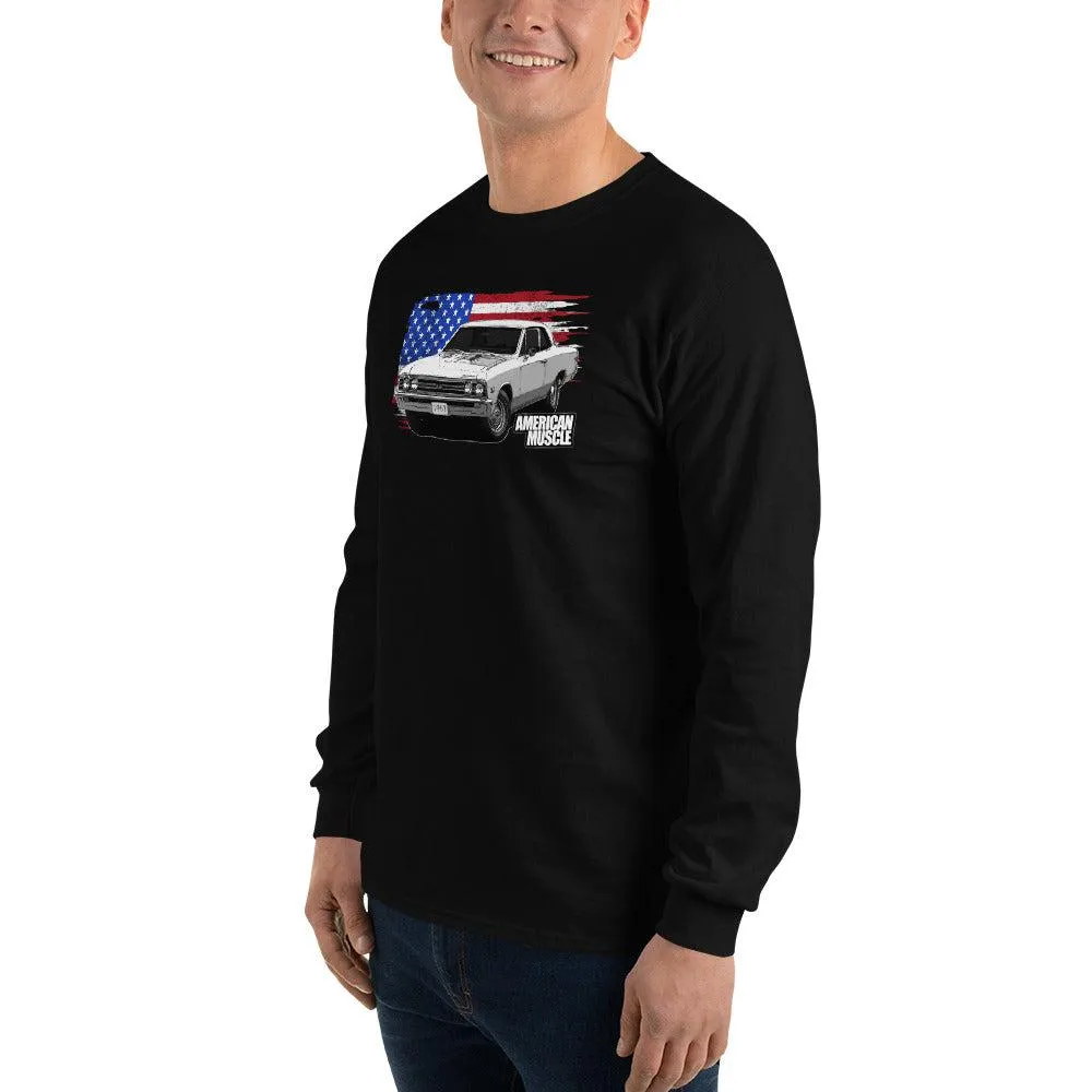 1967 Chevelle Long Sleeve Shirt With American Flag