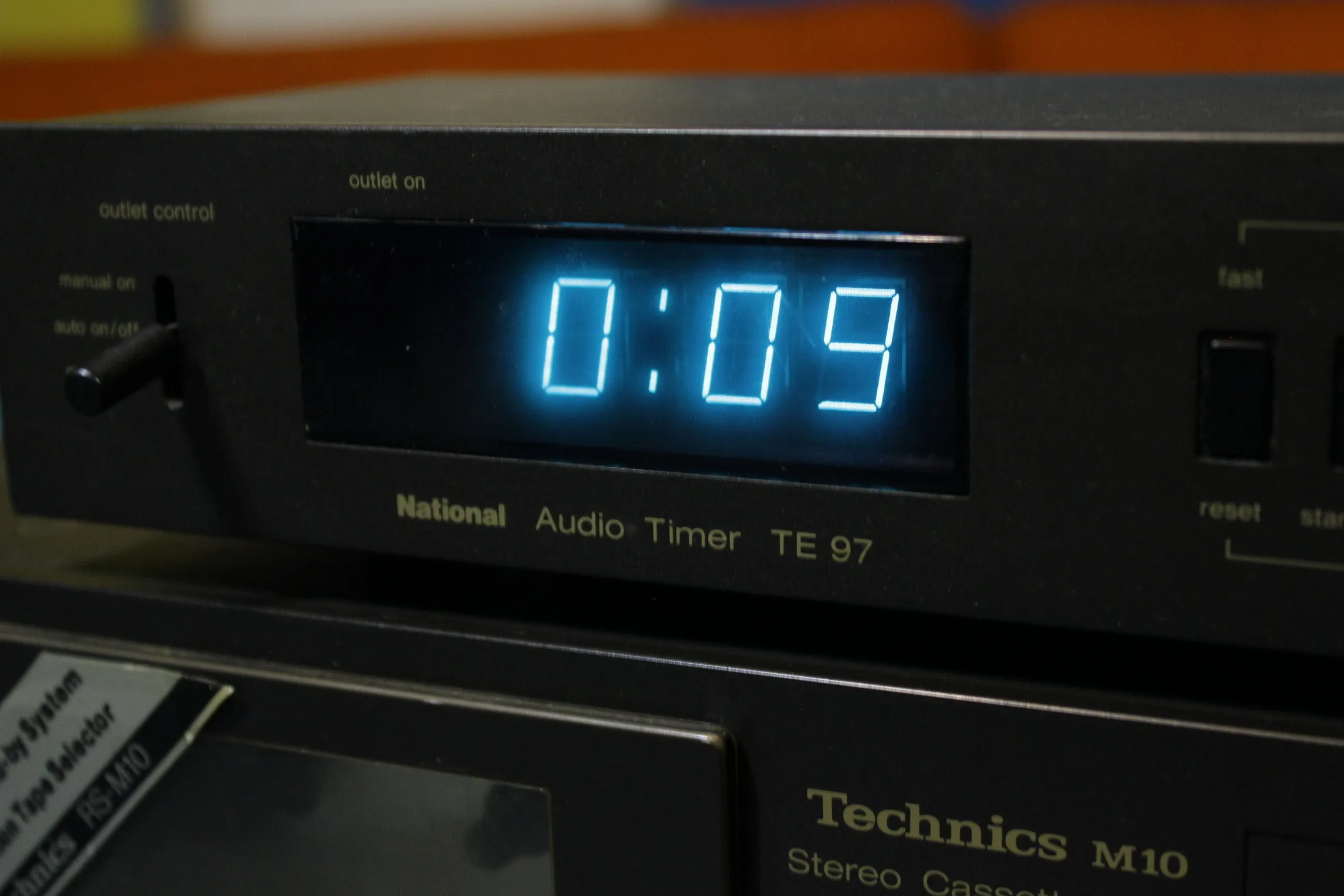 1979 Technics RS-M10 Cassette Deck VU Meters w/ National TE 97 Audio Timer