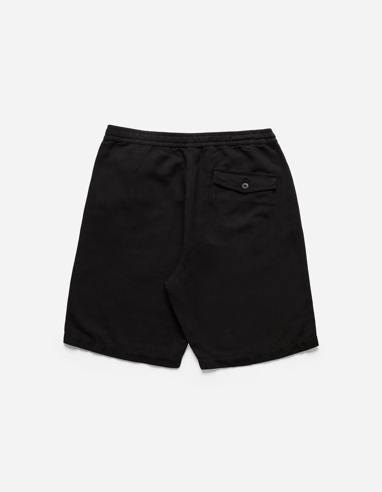 5007 Hemp Asym Loose Track Shorts Black