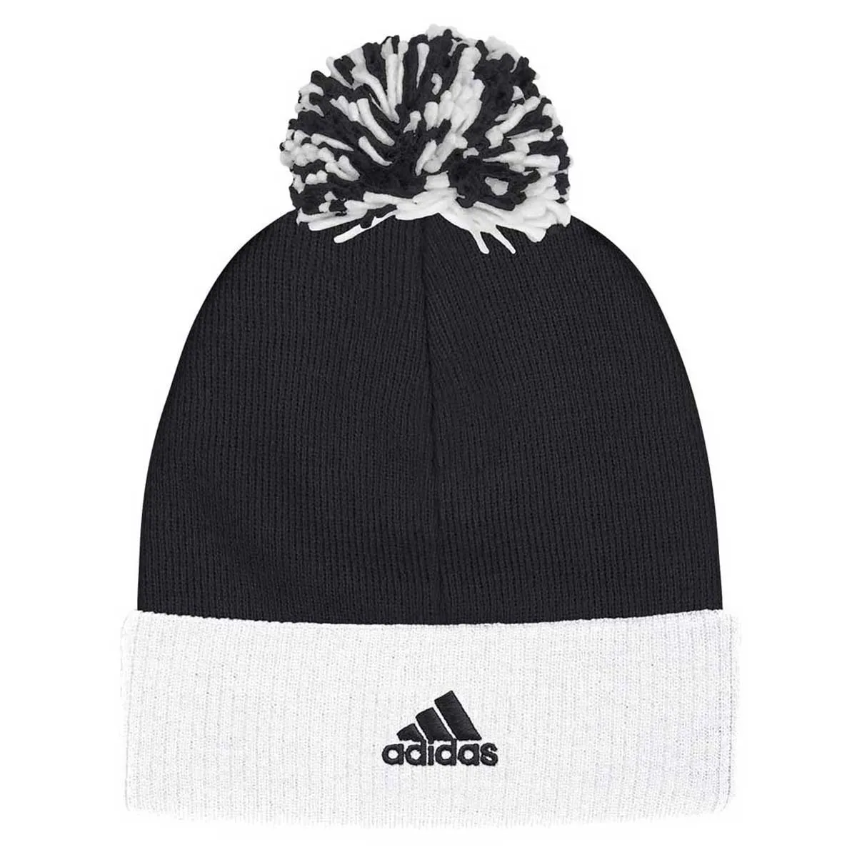 adidas Black Cuffed Pom Beanie