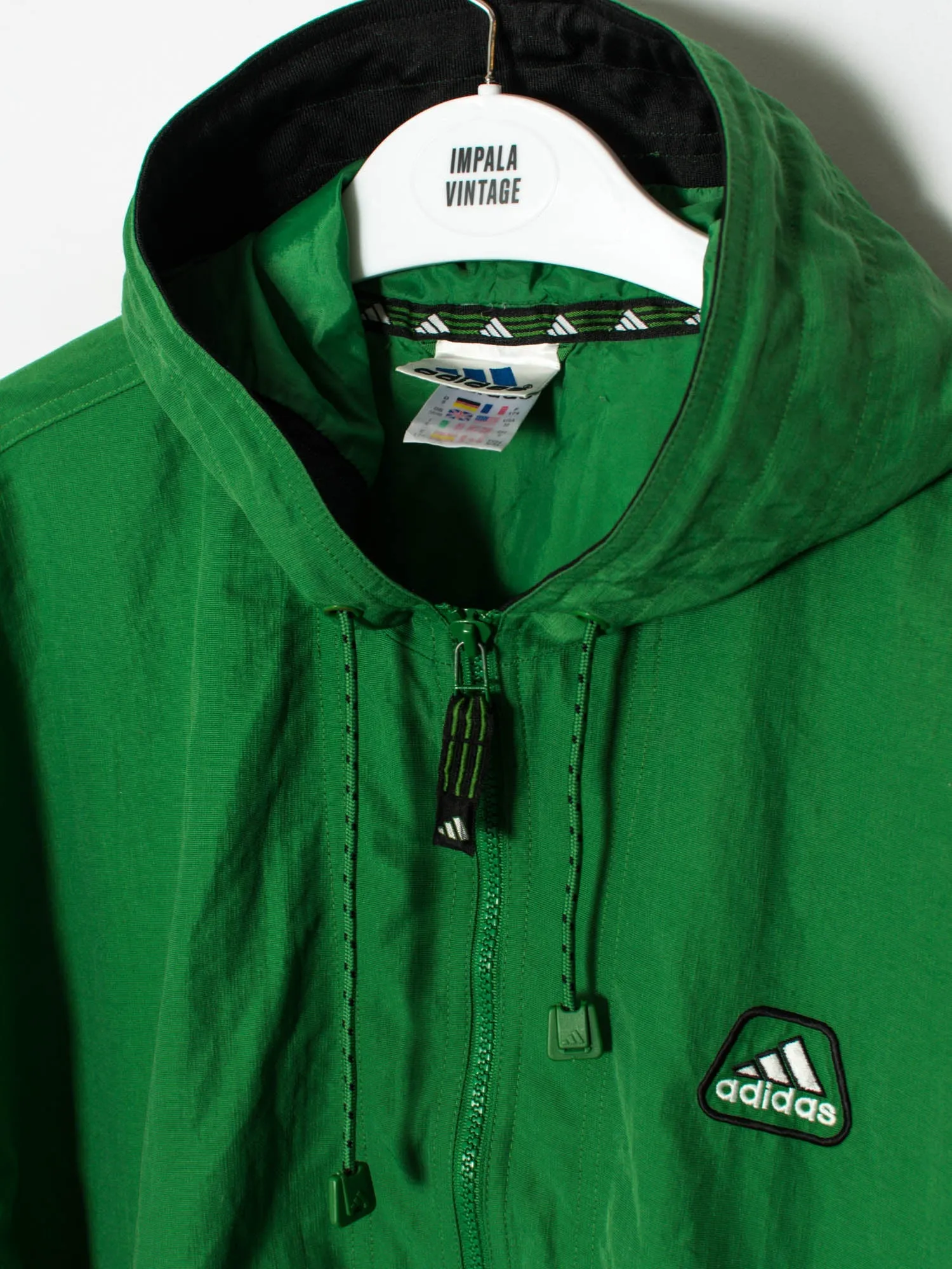 Adidas Green Hooded Track Jacket