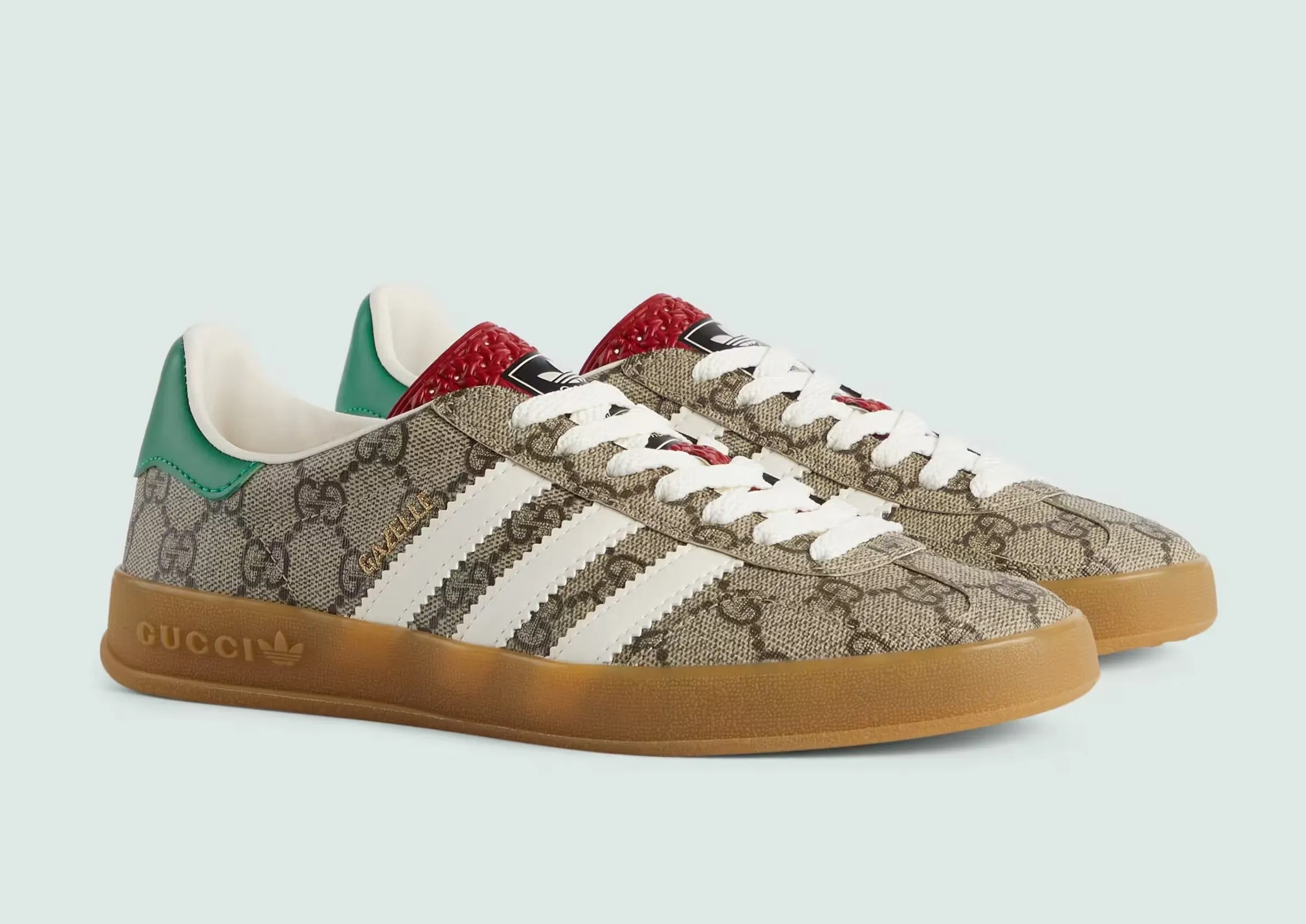 adidas x Gucci Gazelle Beige GG Monogram