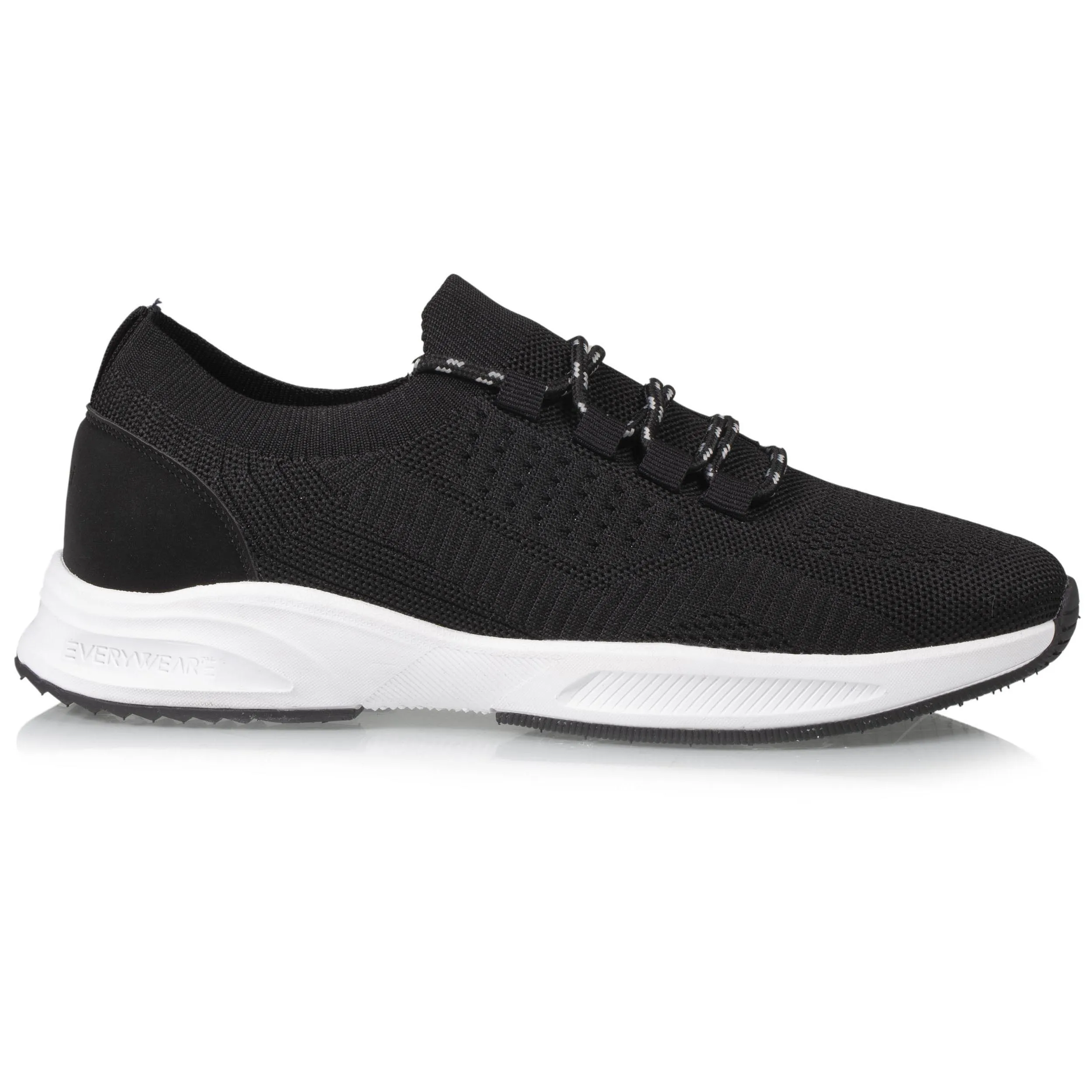 Baskets Confort Homme slip-on lacets Noir