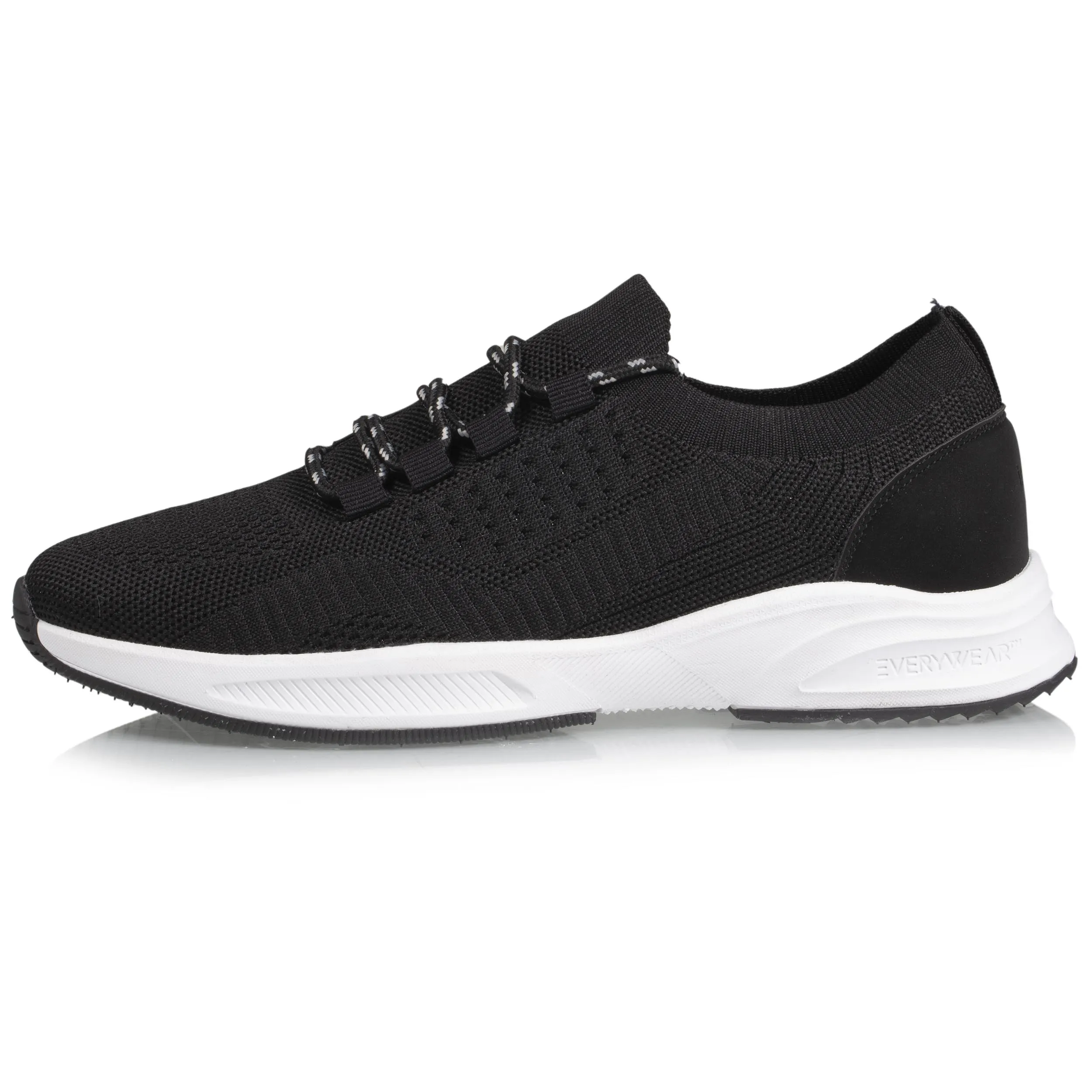 Baskets Confort Homme slip-on lacets Noir