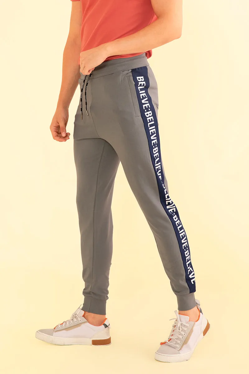 Believe Grey Track Pant