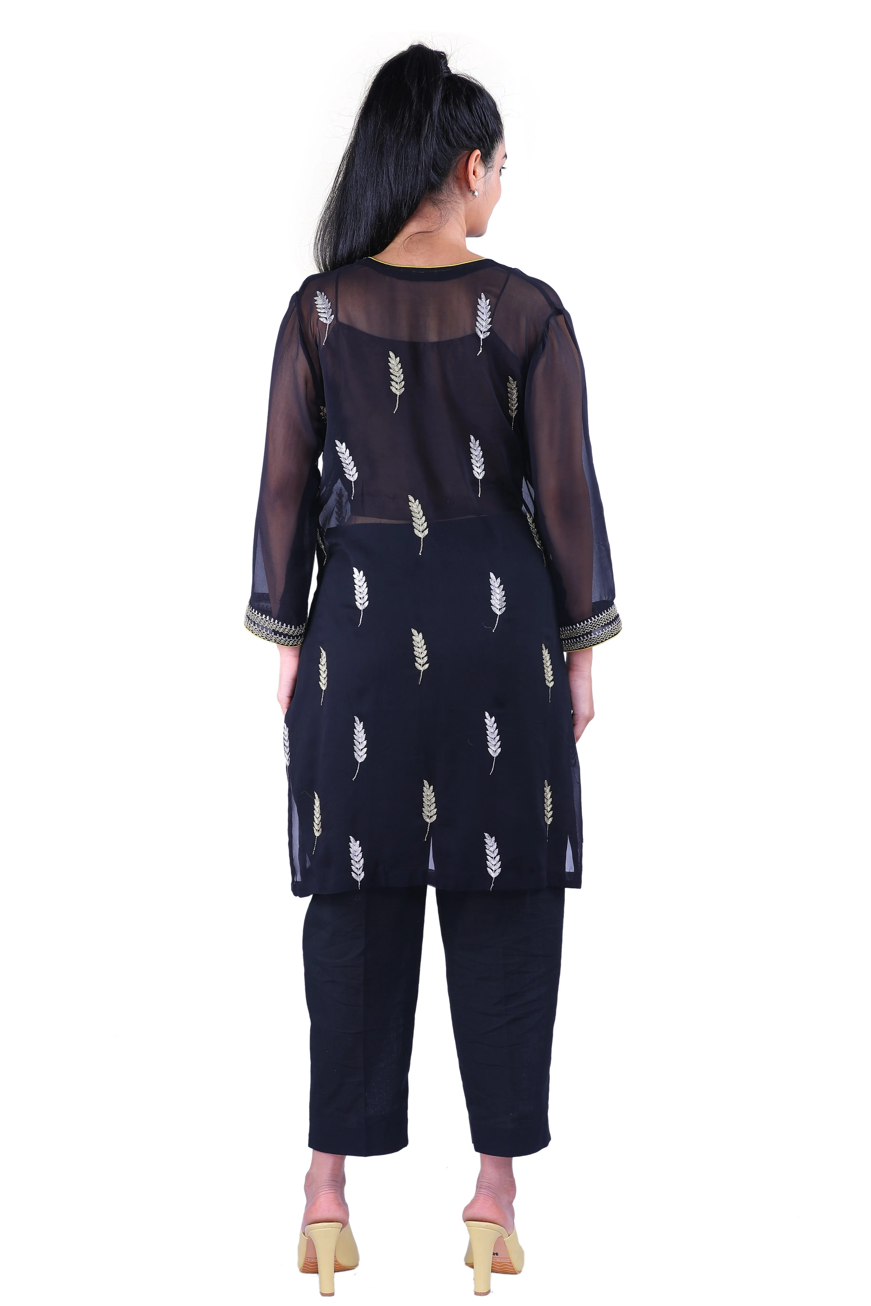 Black Georgette kurta