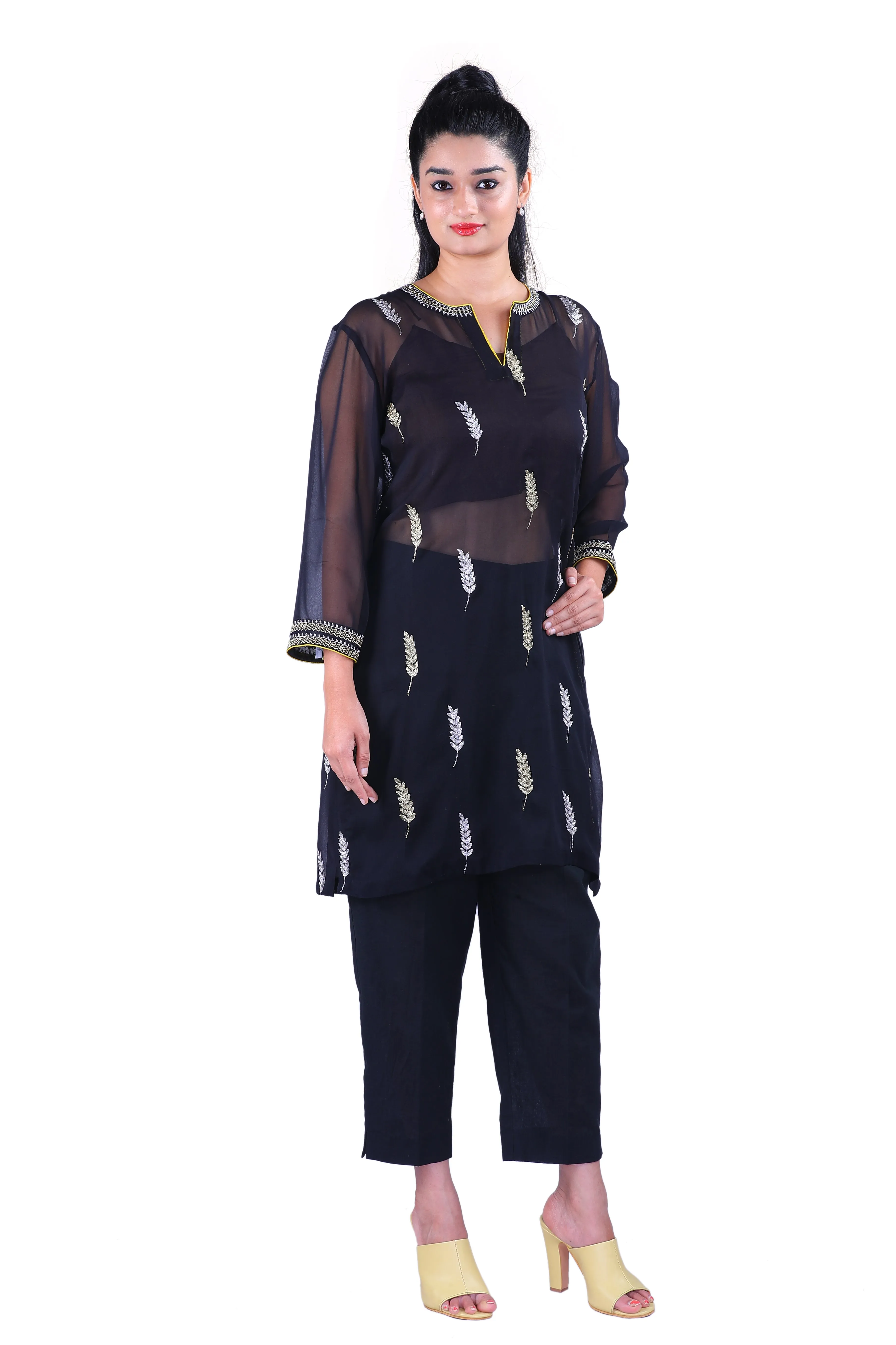 Black Georgette kurta