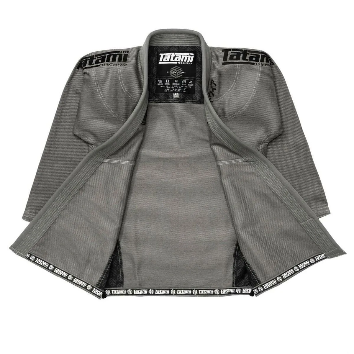 Black on Grey Tatami Fightwear Estilo Black Label Mens BJJ Gi