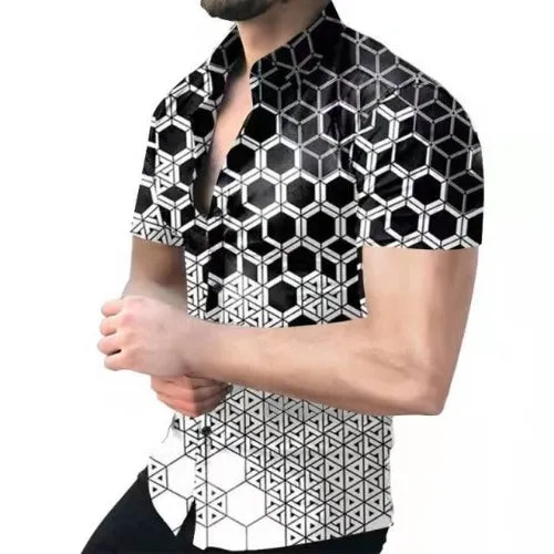 BLACK POINT Geometric Printed Casual Shirt