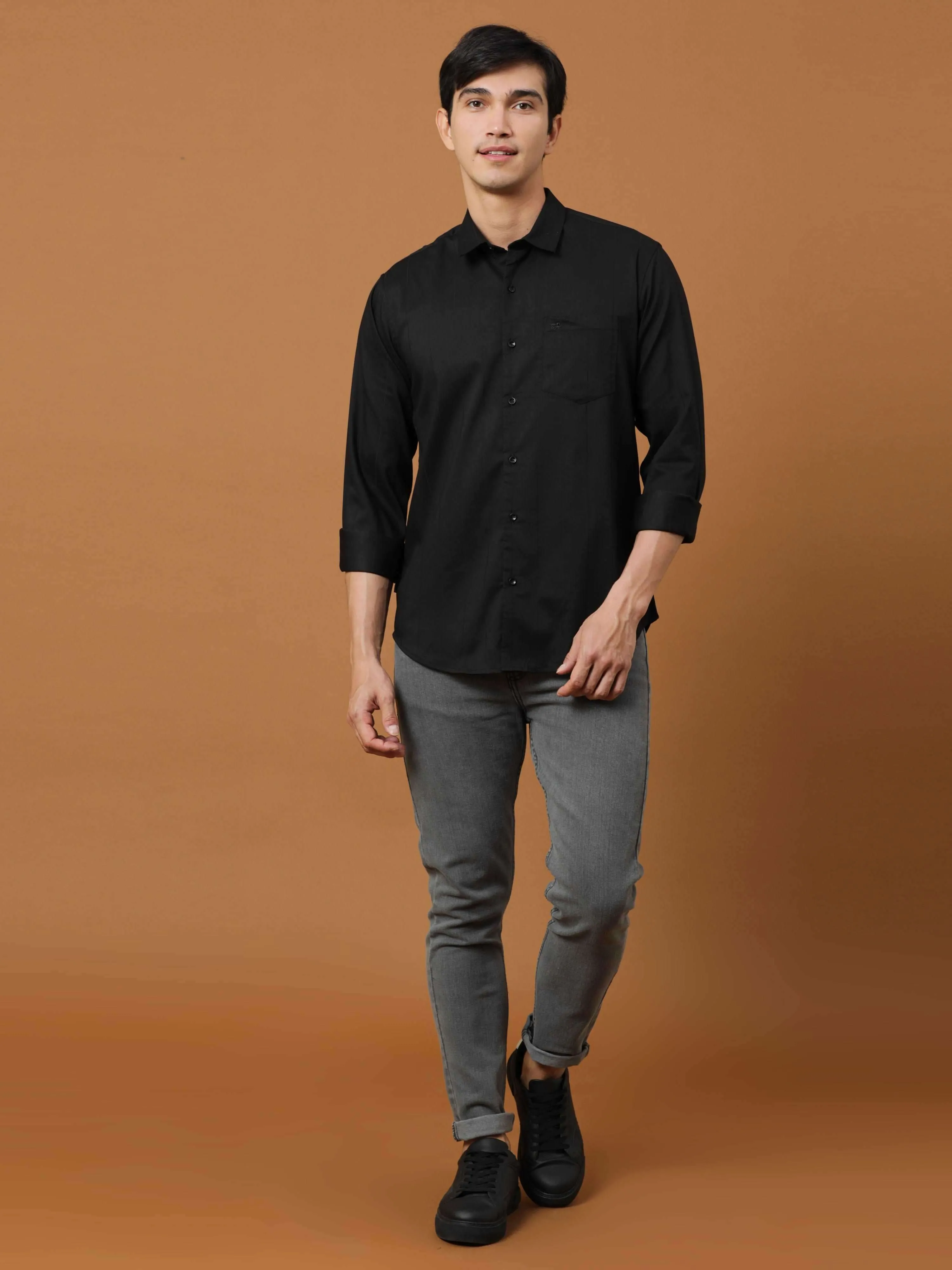 Black Stripe Casual full sleeve Shirt