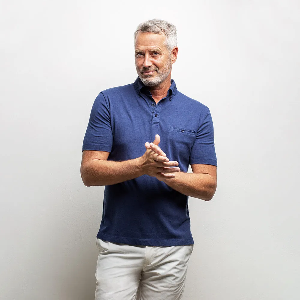 Blue Short Sleeve Polo