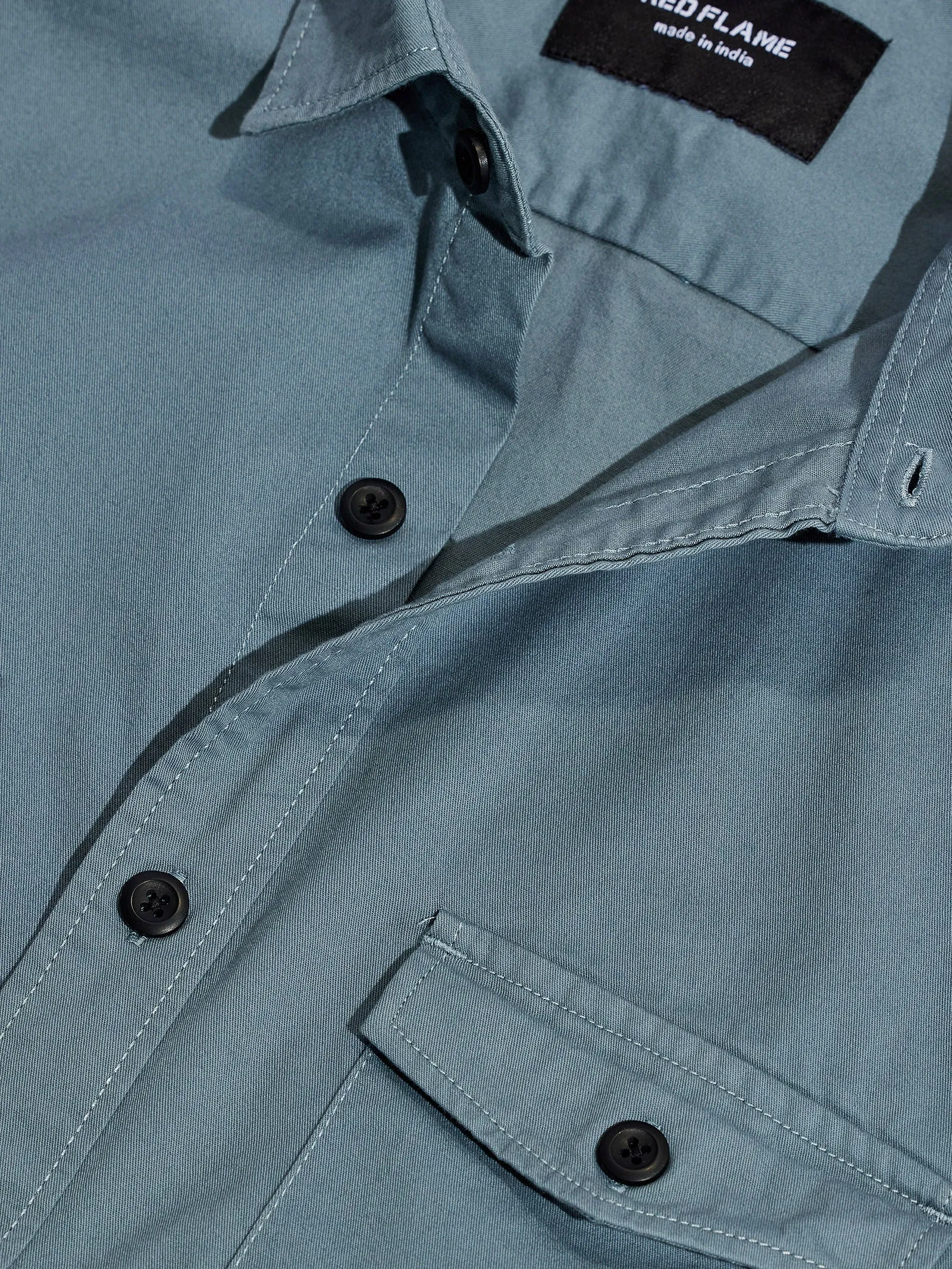 Blue Stretch Cargo Shirt