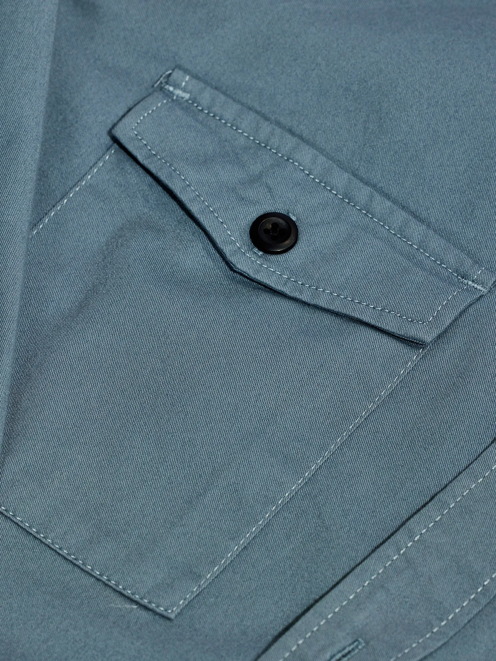 Blue Stretch Cargo Shirt