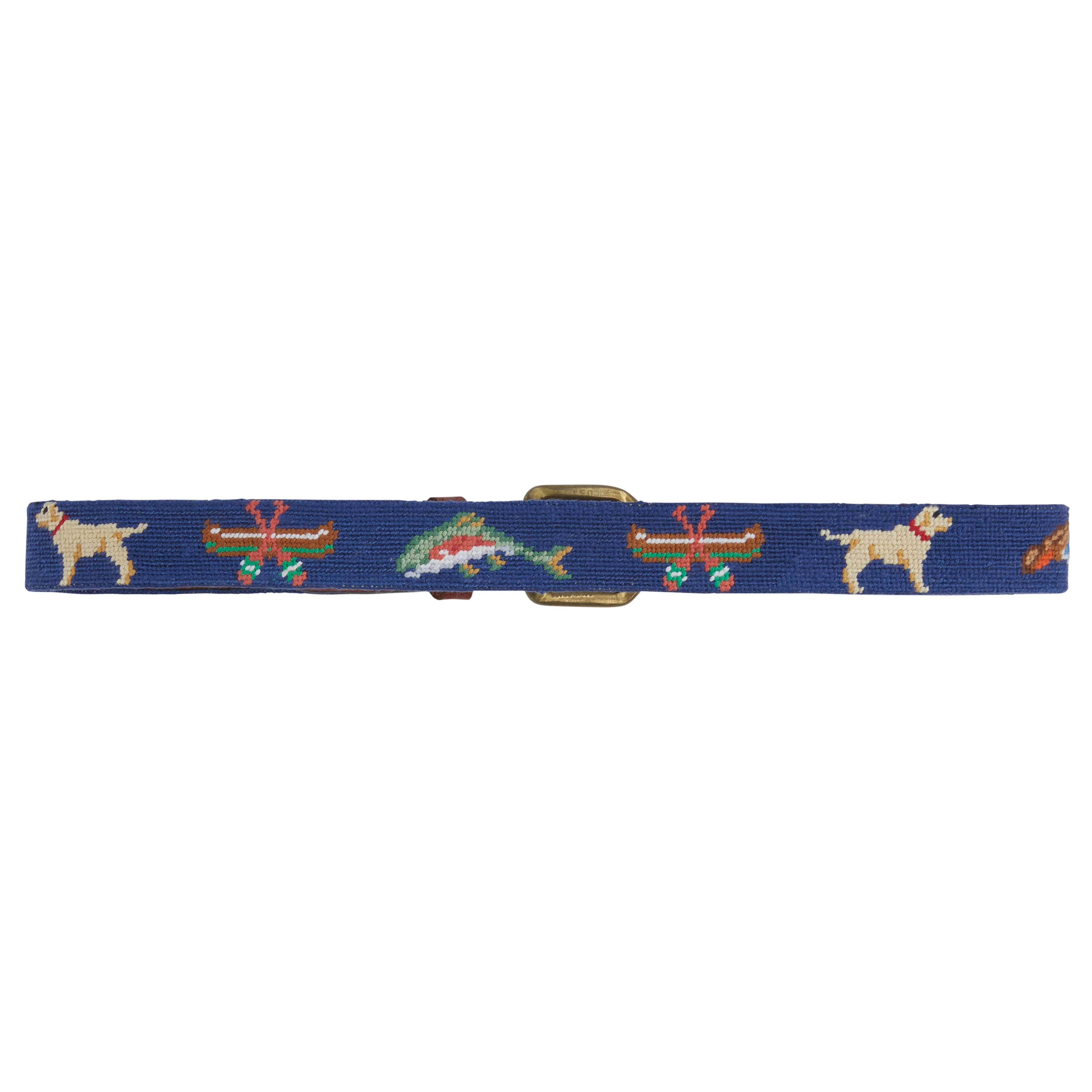 Boy's Needlepoint Belt - Navy