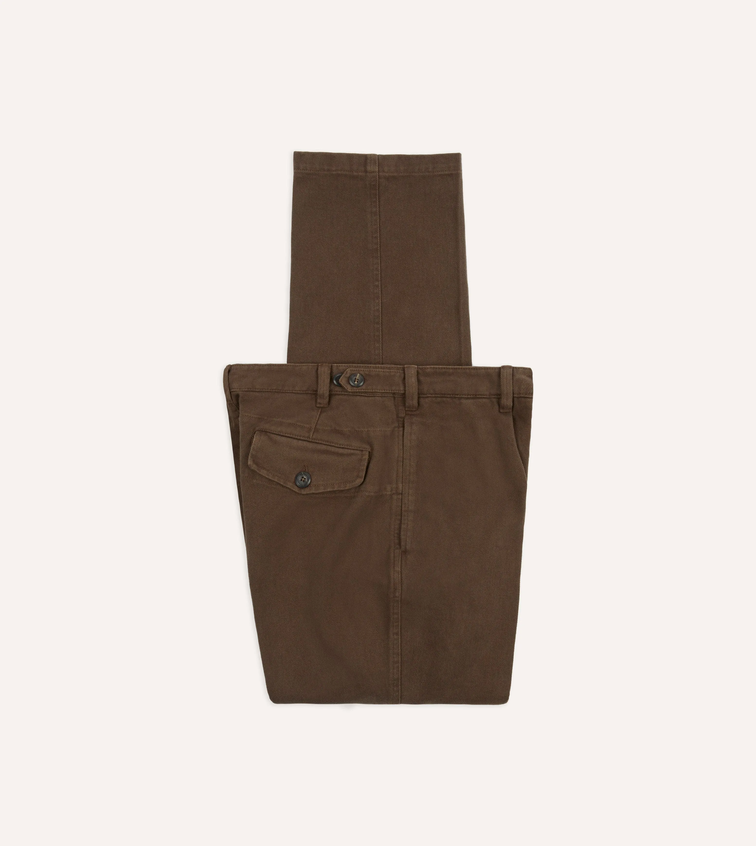 Mens Premium Brown Heavyweight Cotton Twill Game Trousers