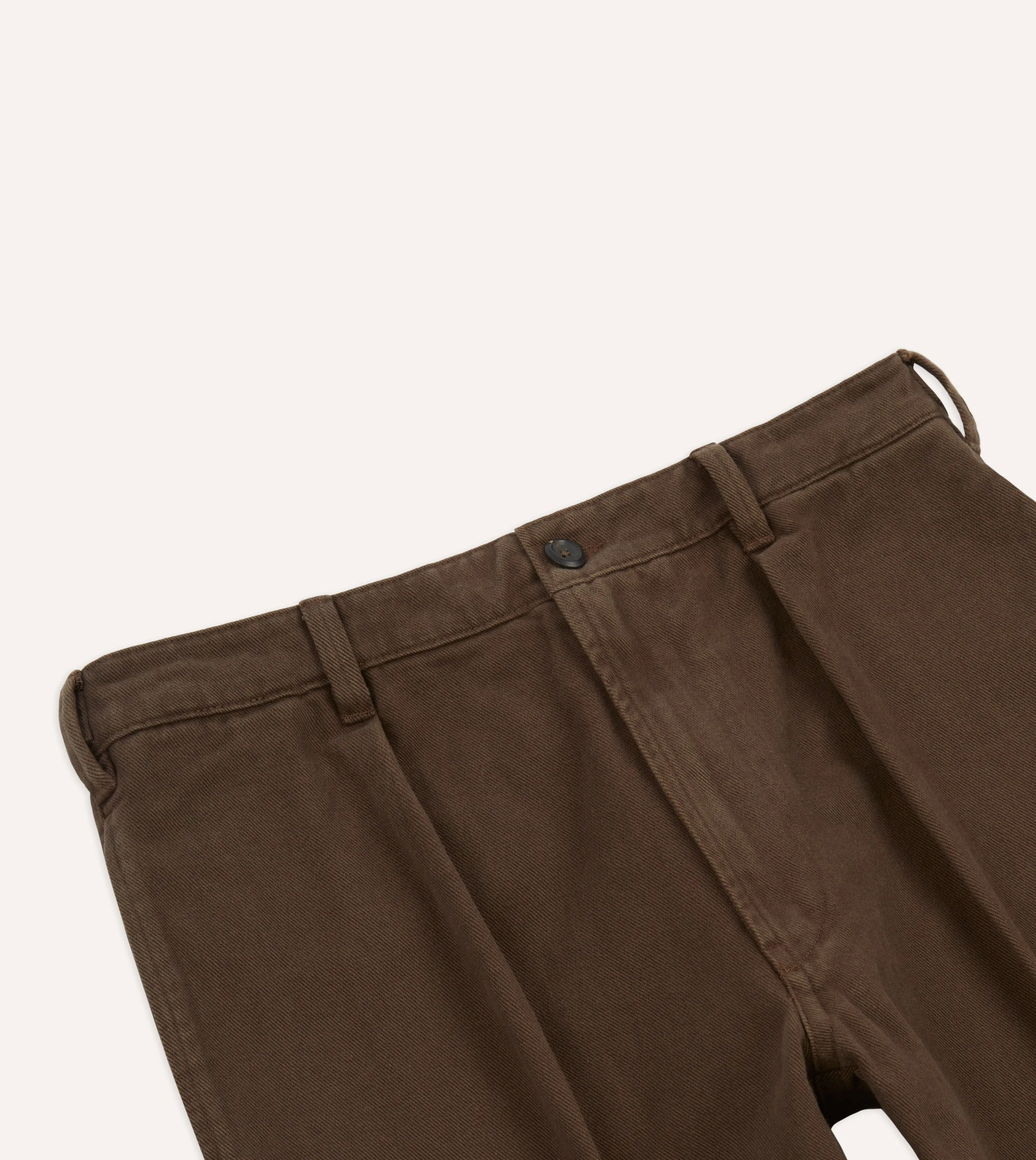 Mens Premium Brown Heavyweight Cotton Twill Game Trousers