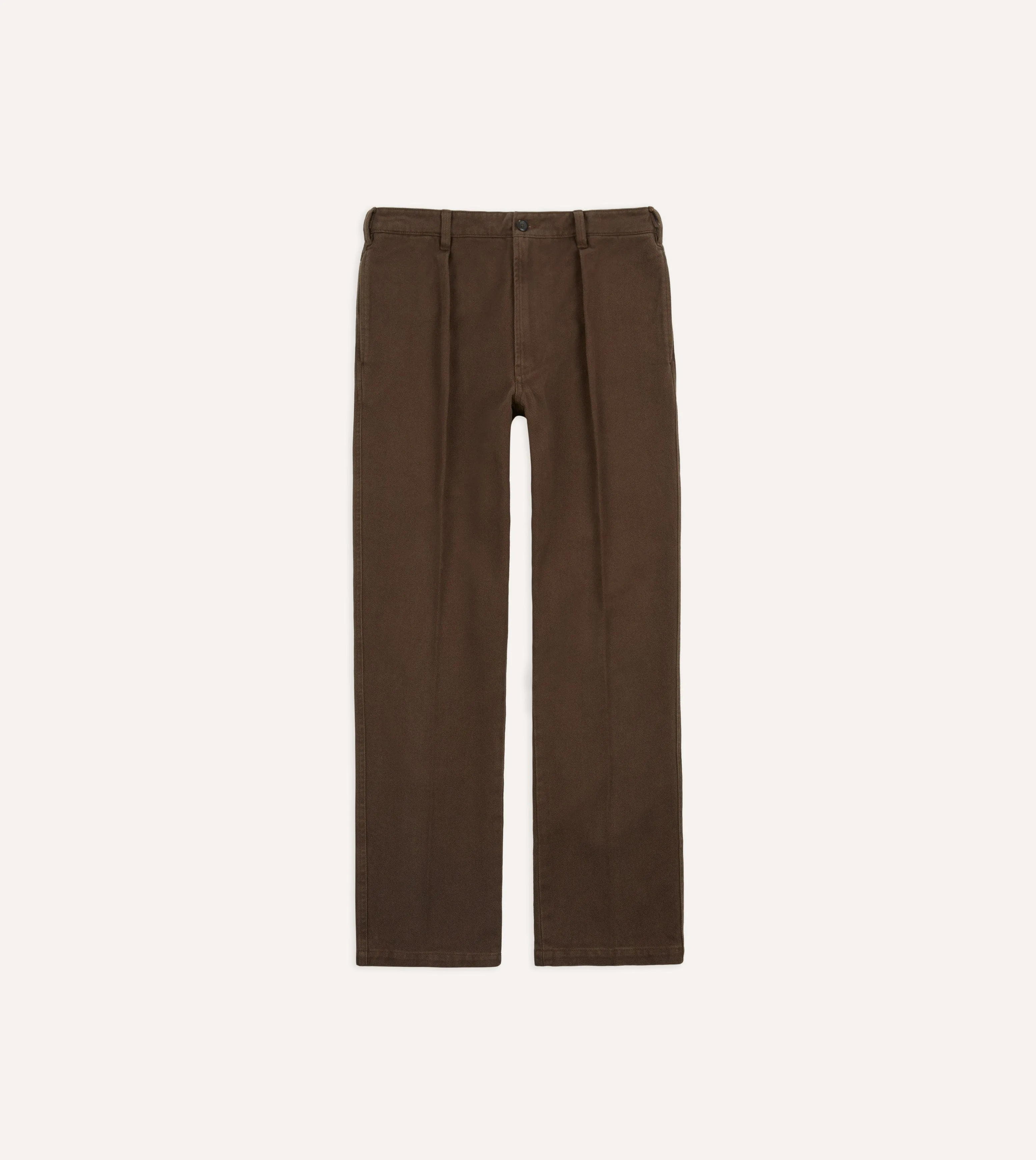 Mens Premium Brown Heavyweight Cotton Twill Game Trousers