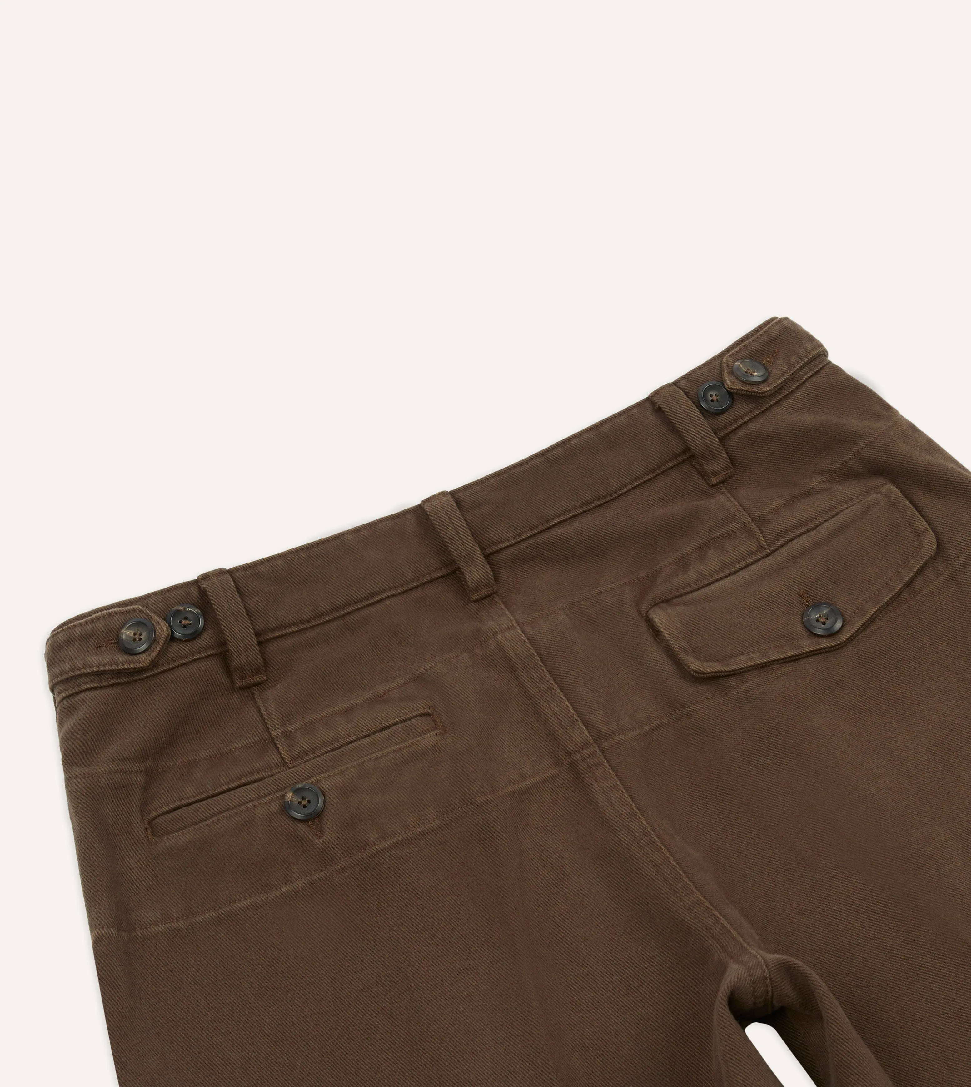 Mens Premium Brown Heavyweight Cotton Twill Game Trousers