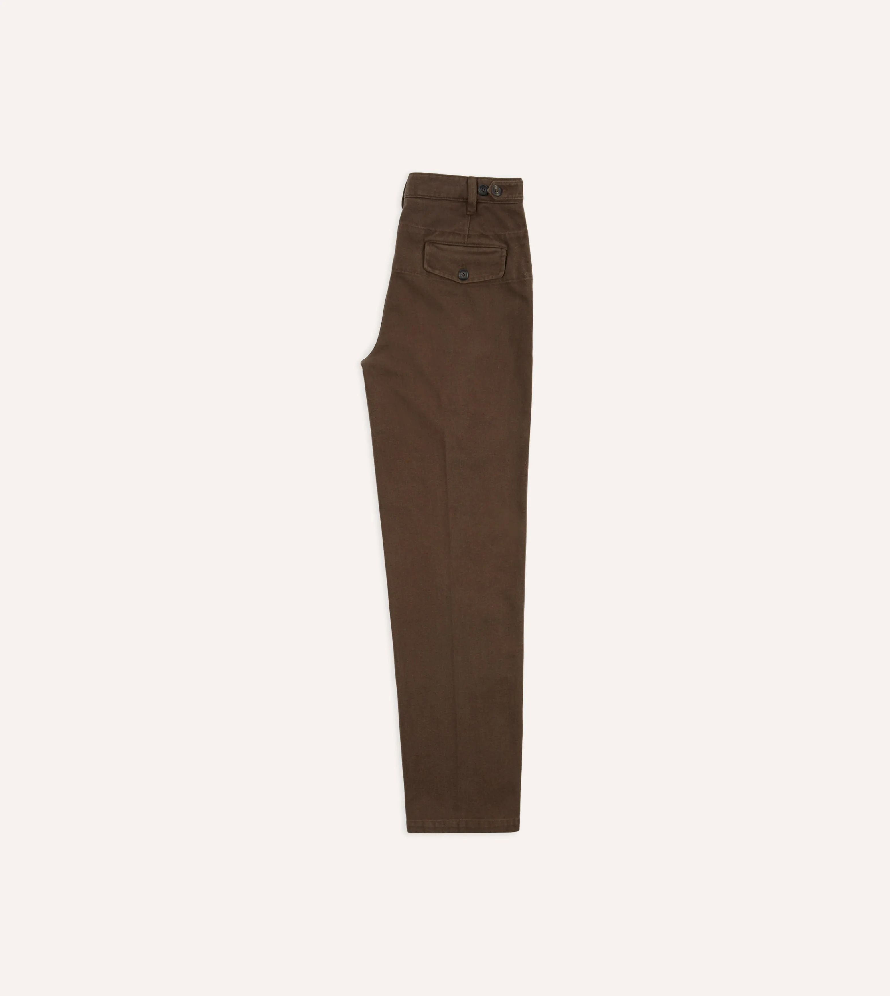 Mens Premium Brown Heavyweight Cotton Twill Game Trousers