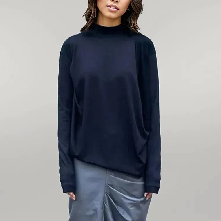 Casual Minimal Goth Irregular Design Pullover