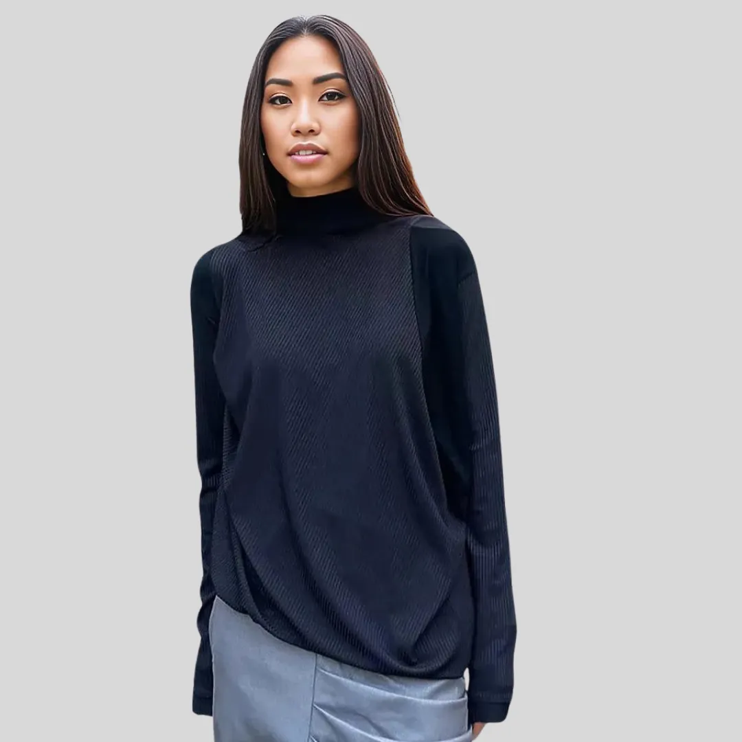 Casual Minimal Goth Irregular Design Pullover