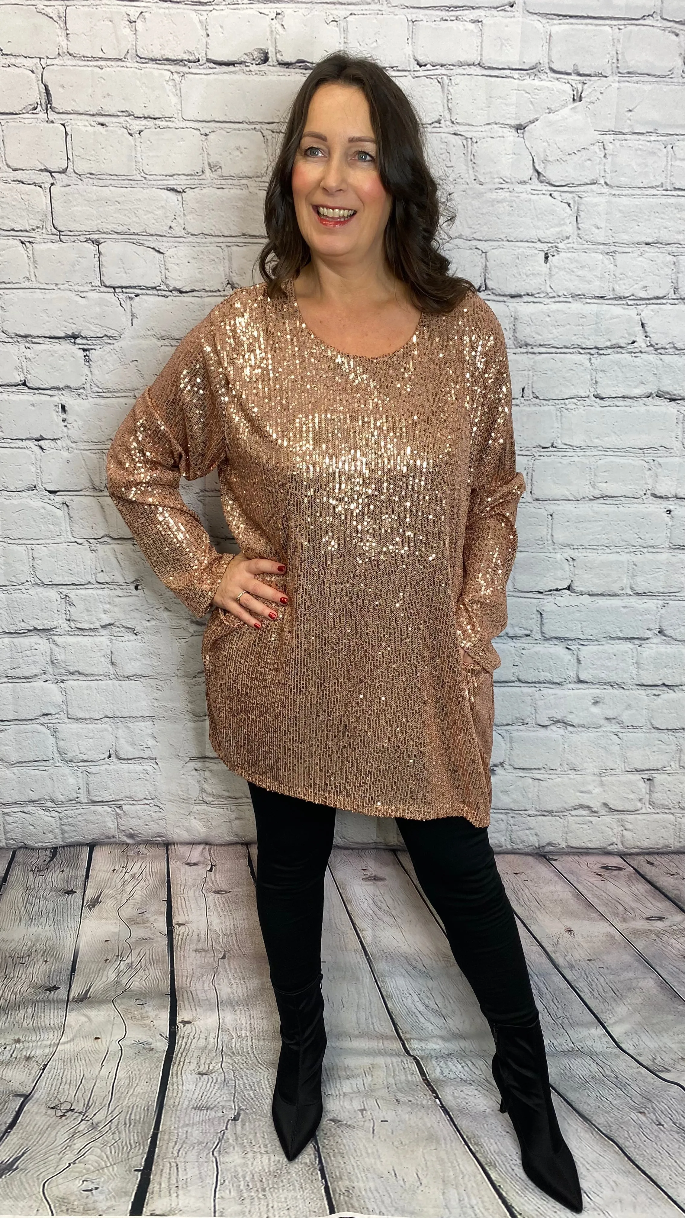 CHARLOTTE Sequin Pocketed Top