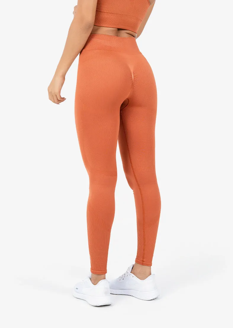 Chevron Seamless Legging Rust