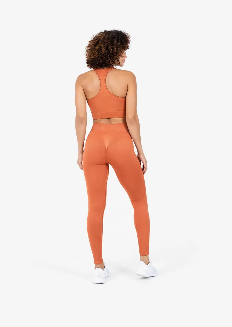 Chevron Seamless Legging Rust