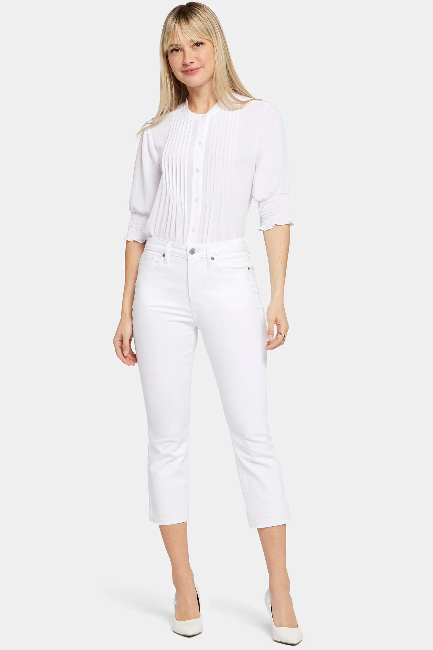 Chloe Capri Jeans - Optic White