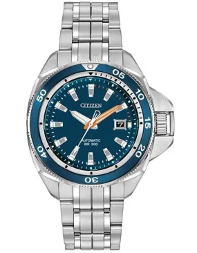 Citizen Signature Grand Touring Mens Automatic -Stainless & Blue Dial & Bezel