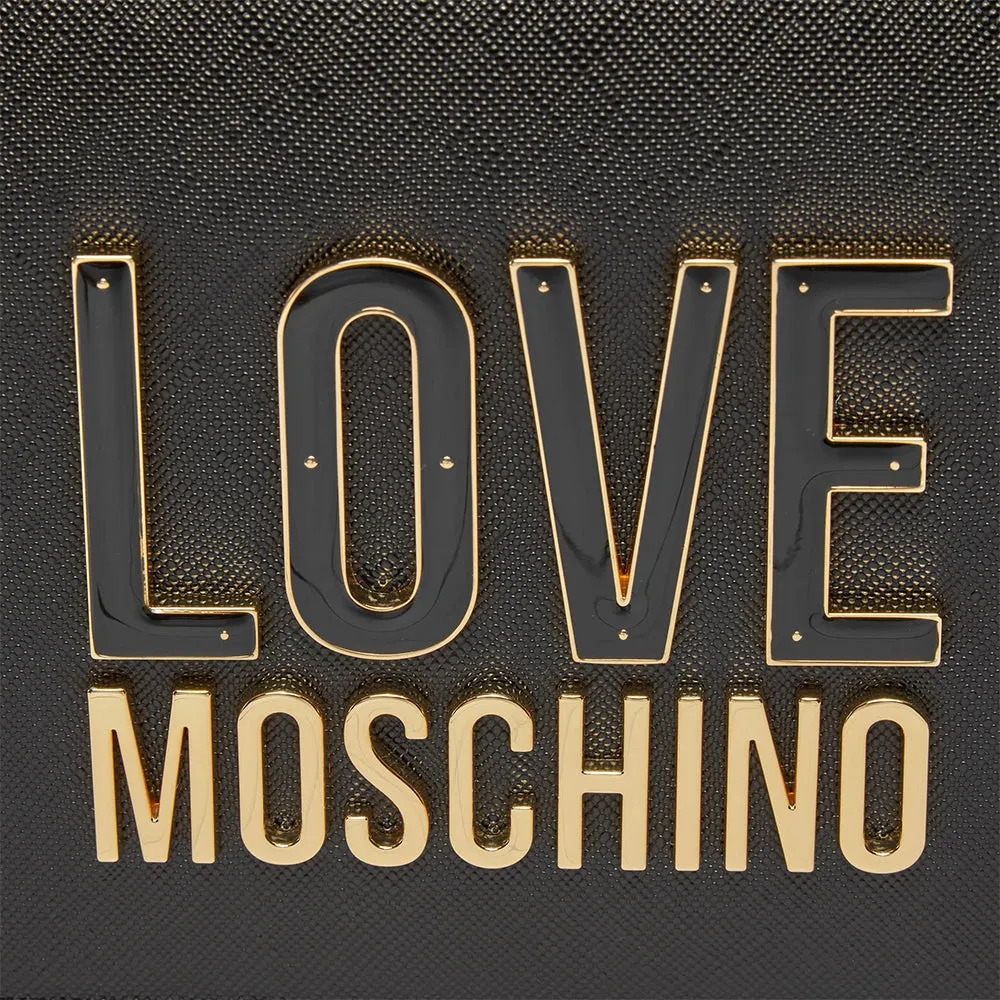 Clutch Donna con Tracolla LOVE MOSCHINO linea Smart Daily Jelly Logo Nero