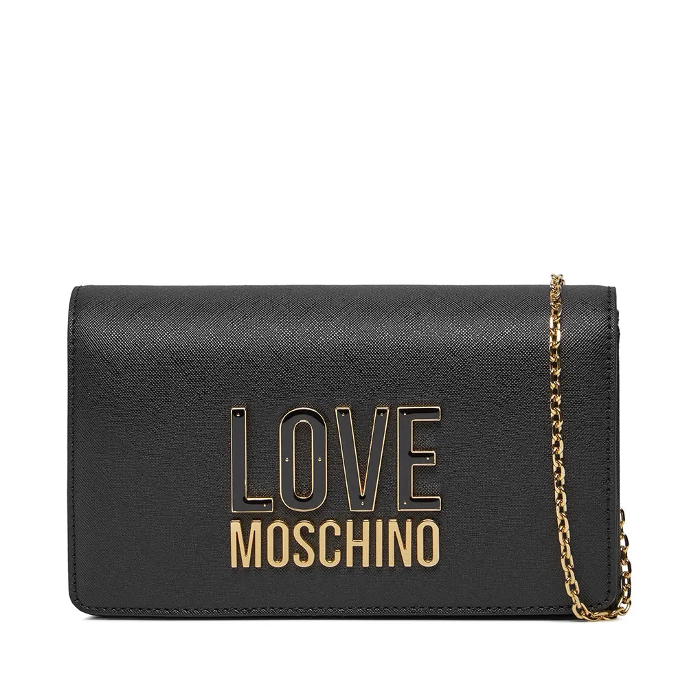 Clutch Donna con Tracolla LOVE MOSCHINO linea Smart Daily Jelly Logo Nero