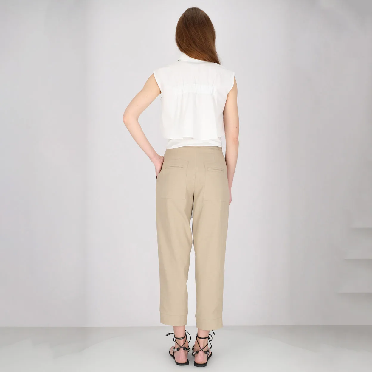 CROPPED TROUSER BEIGE