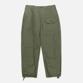 Deck Pant - Olive Cotton Double Cloth