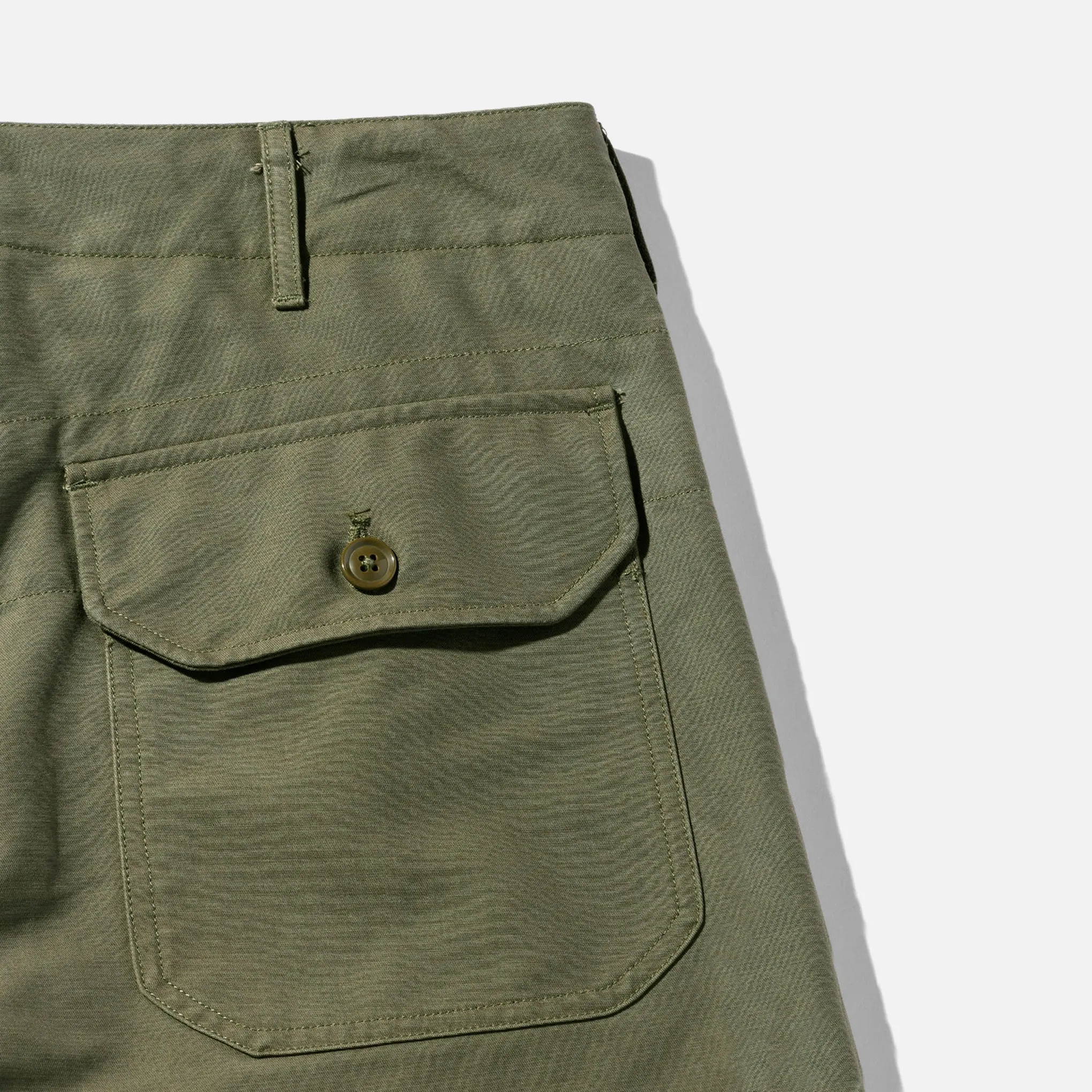 Deck Pant - Olive Cotton Double Cloth