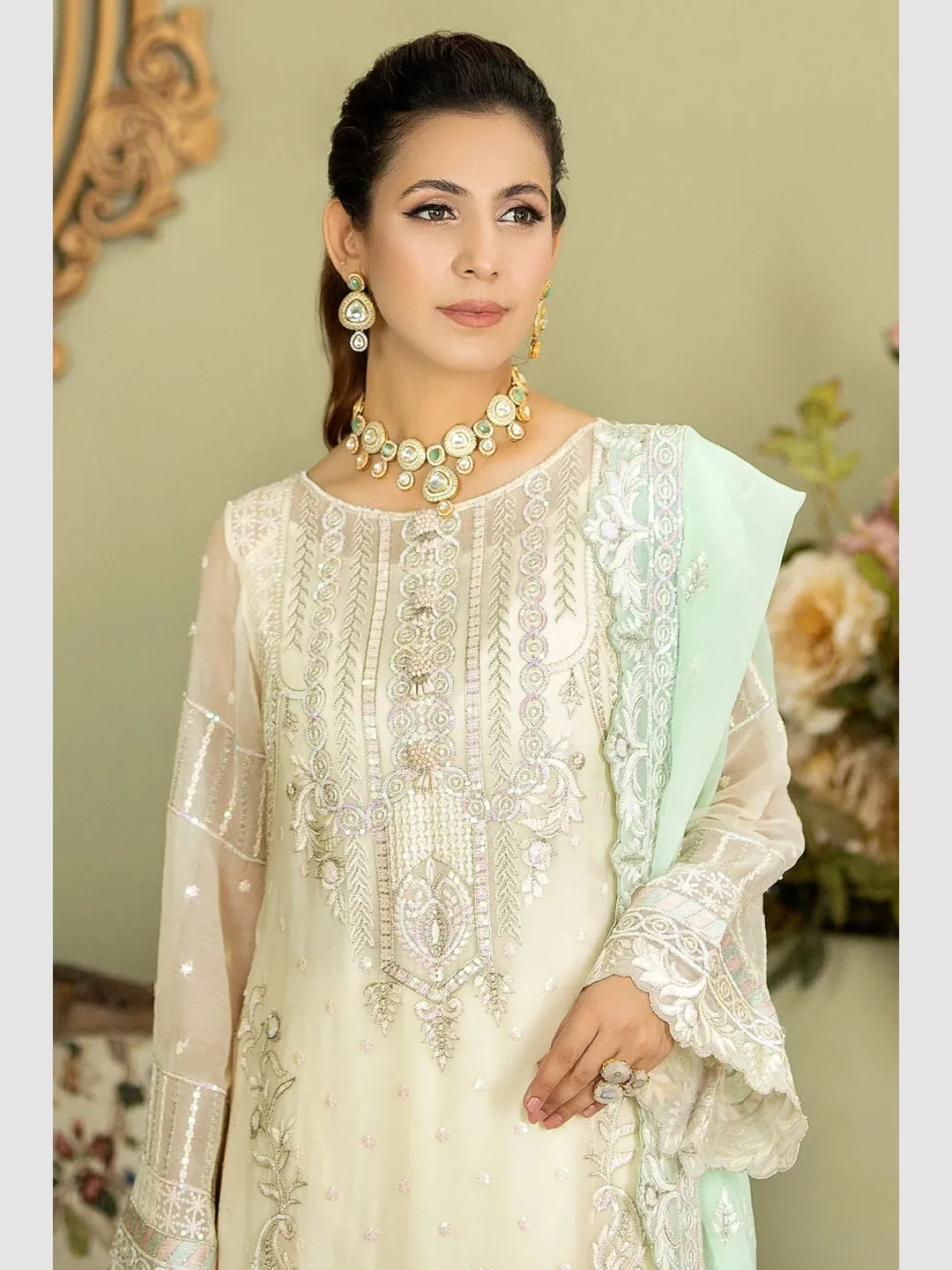 Designer Embroidered Chiffon