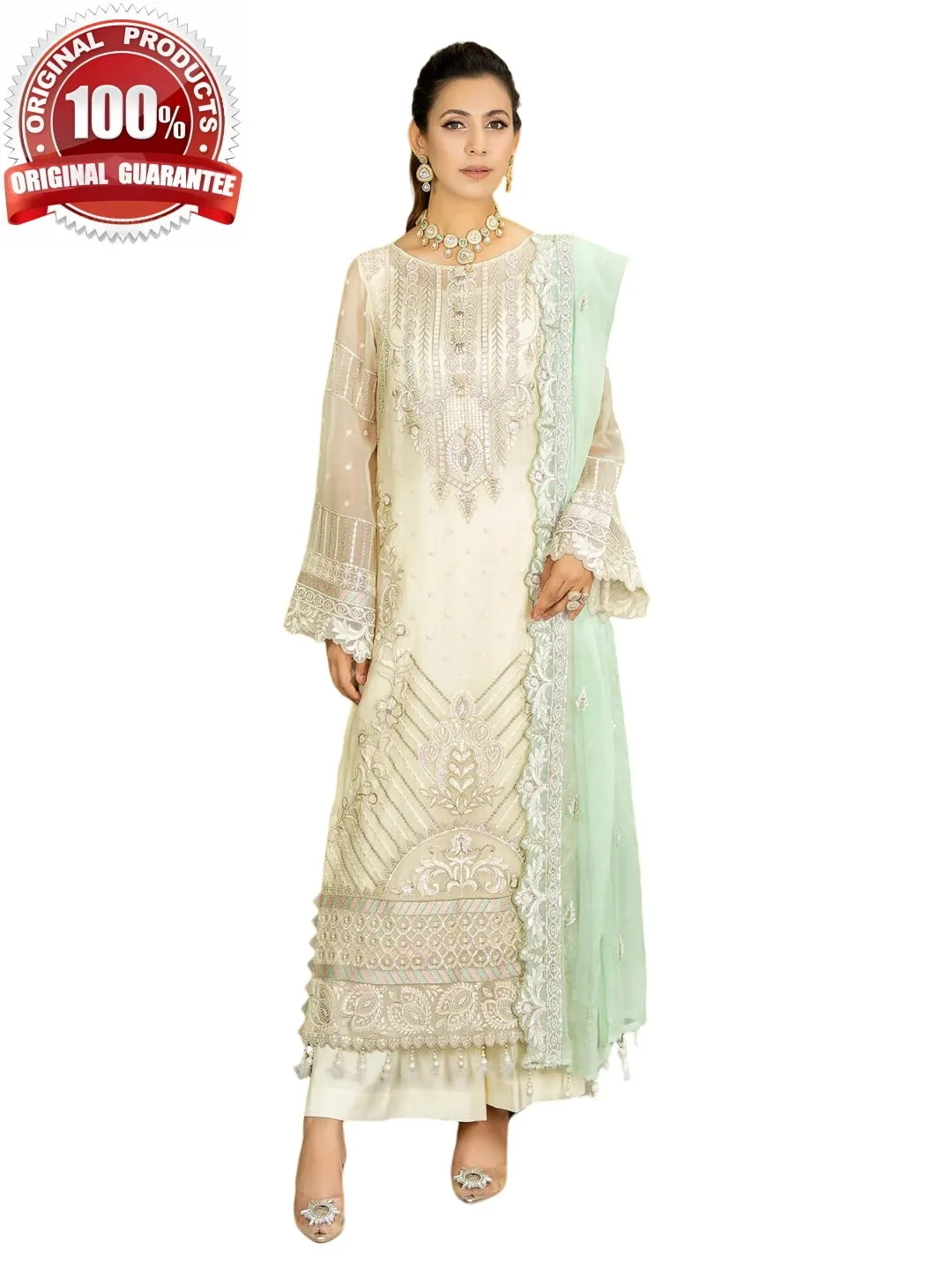 Designer Embroidered Chiffon