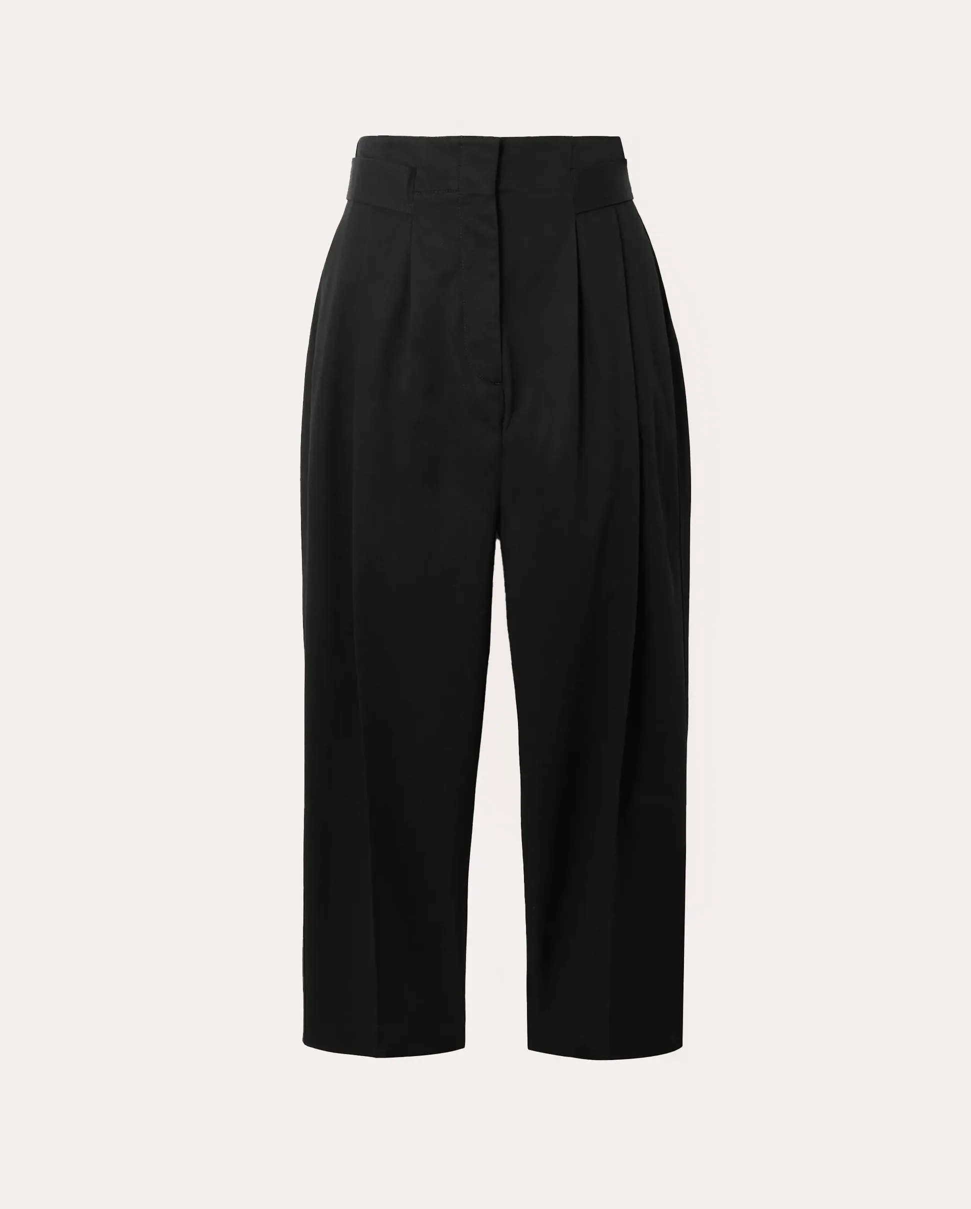 DOUBLE PLEATED TROUSERS / BLACK