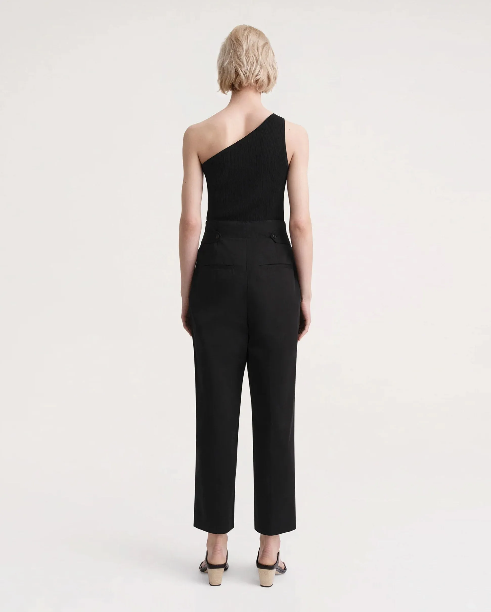 DOUBLE PLEATED TROUSERS / BLACK