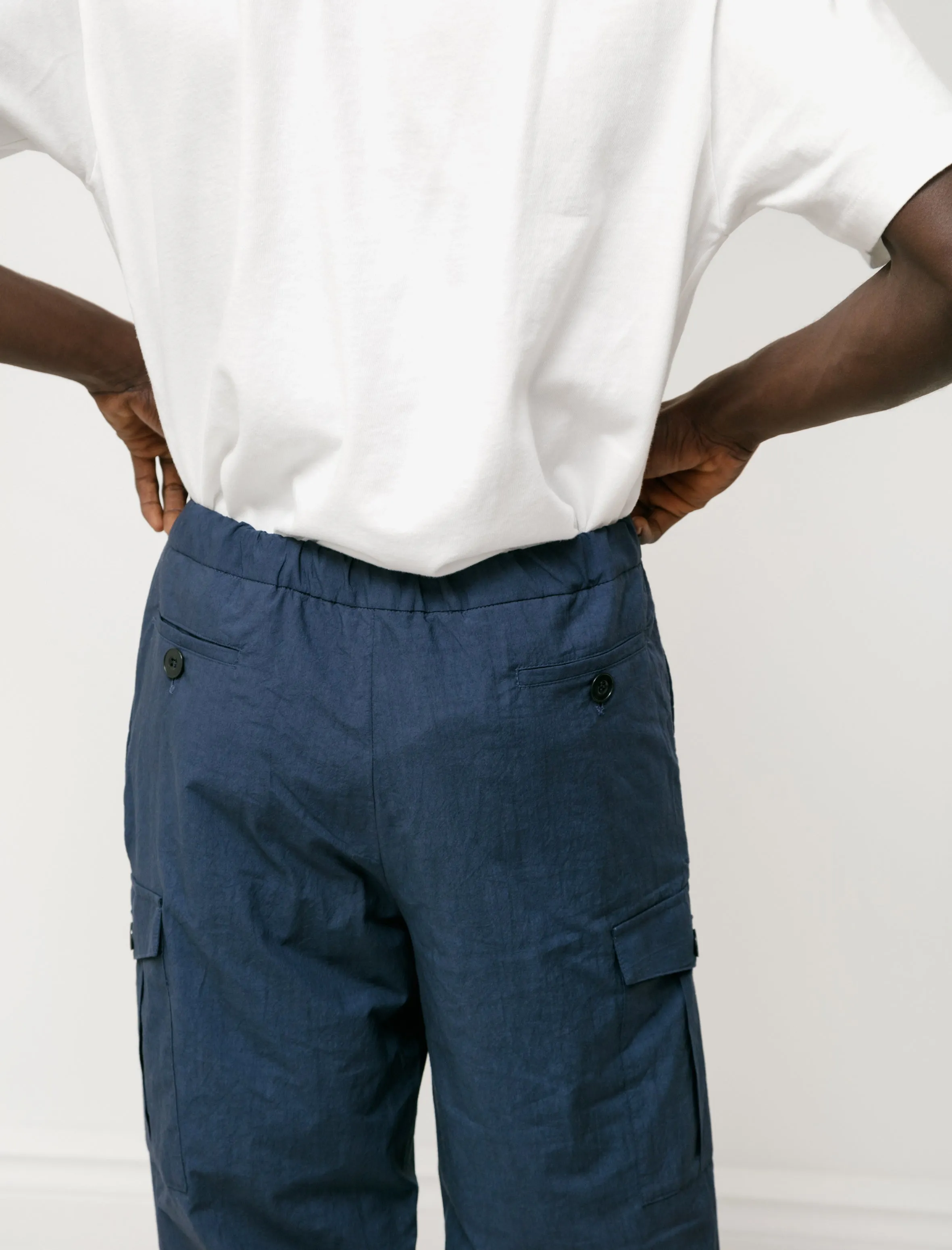 Drawstring Cargo Pant Blue