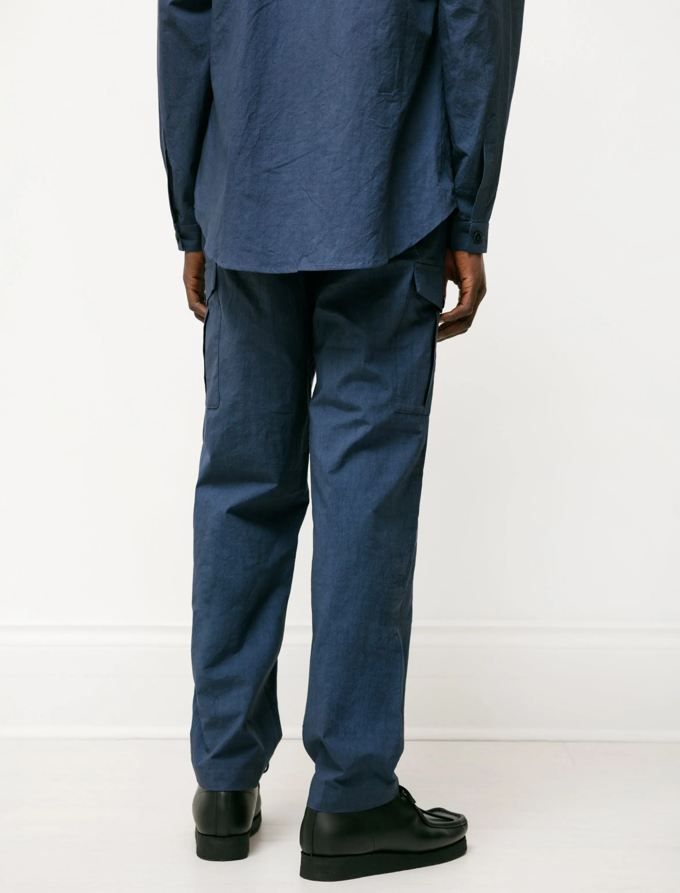 Drawstring Cargo Pant Blue