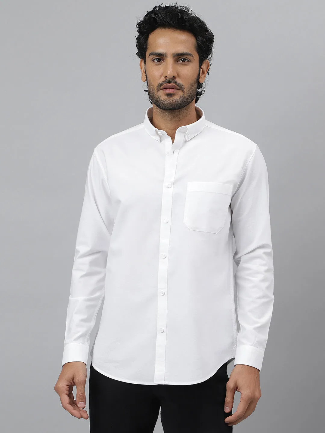 Essential Oxford Button down White Shirt - Replay