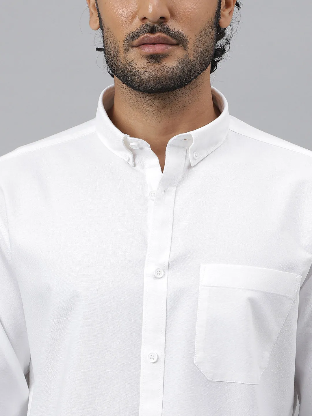 Essential Oxford Button down White Shirt - Replay