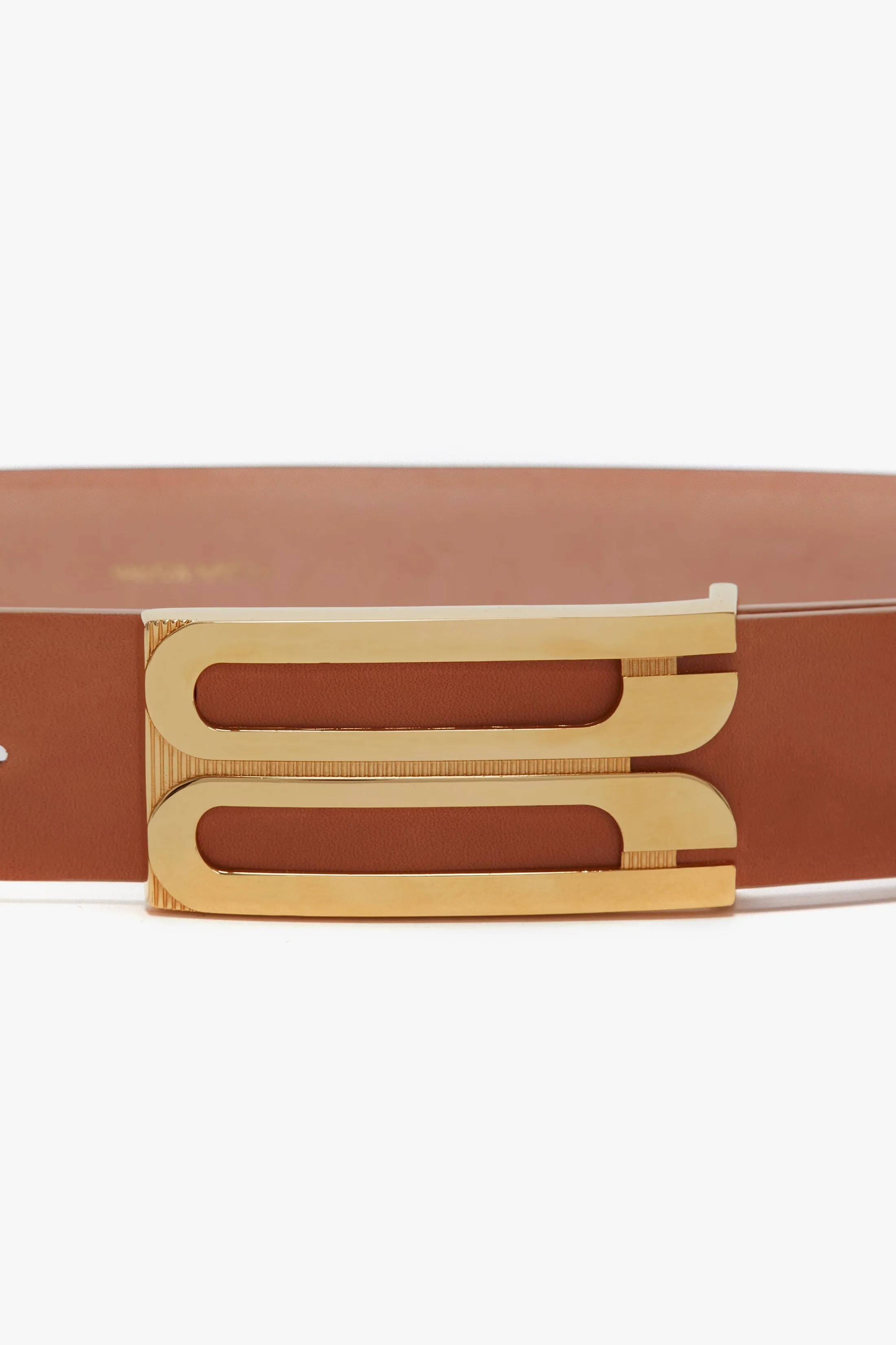 Exclusive Jumbo Frame Belt In Nude Leather