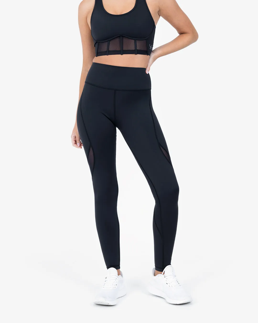 Glide Active Mesh Legging Black