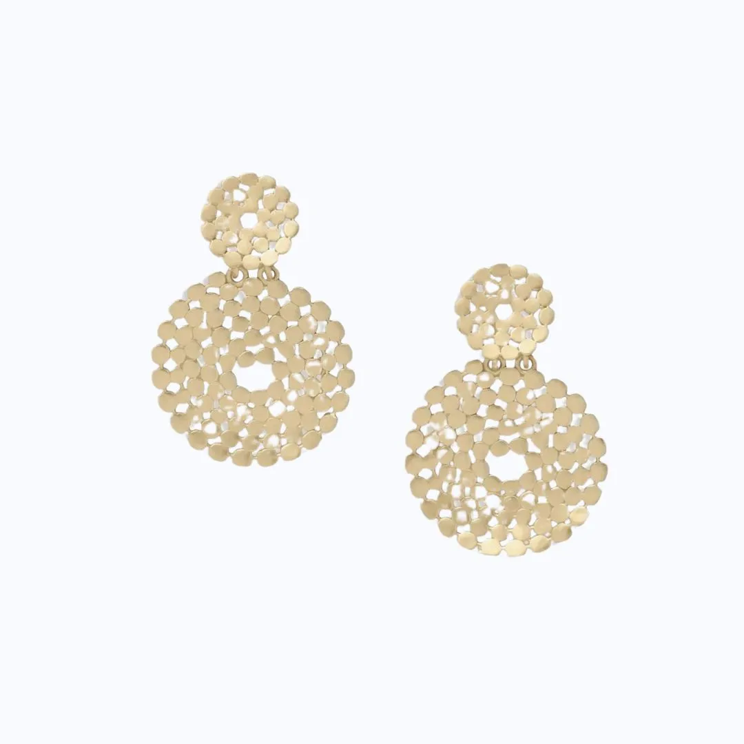 Gold Disc Earrings