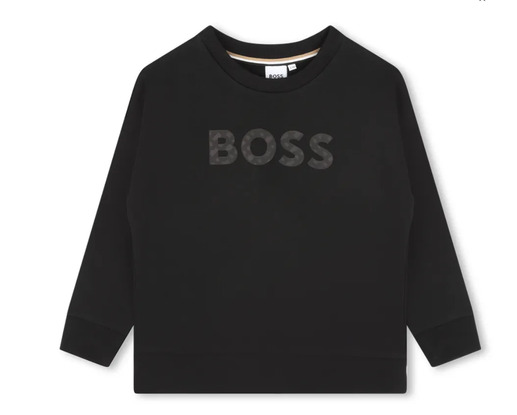 Hugo Boss Boys Black Sweatshirt_J25Q16-09B