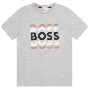 Hugo Boss Boys Grey T-Shirt w/Logo _J25O72-A32