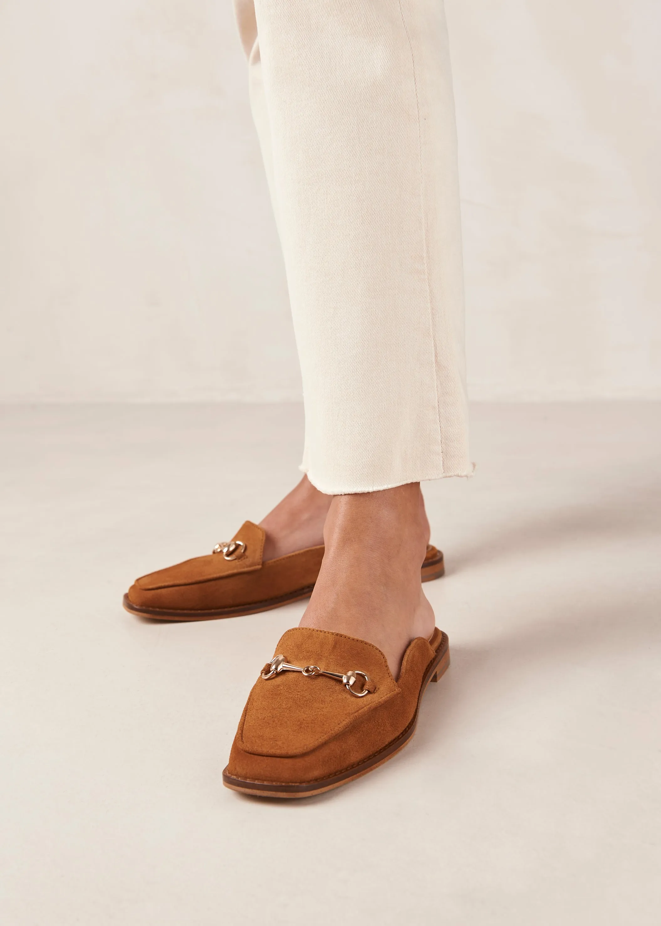 Kais Suede Adobe Leather Mules