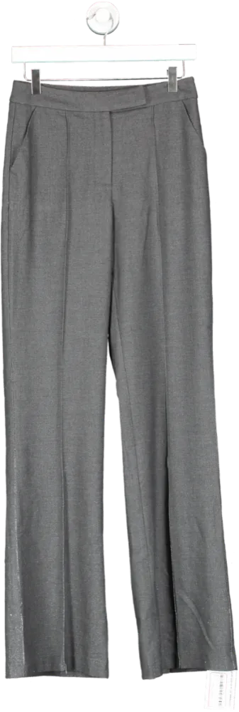 Karen Millen Grey Woven Wool Mix Trousers UK 8